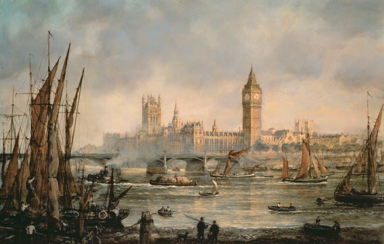 Blick auf die Houses of Parliament von der Themse von Richard Willis