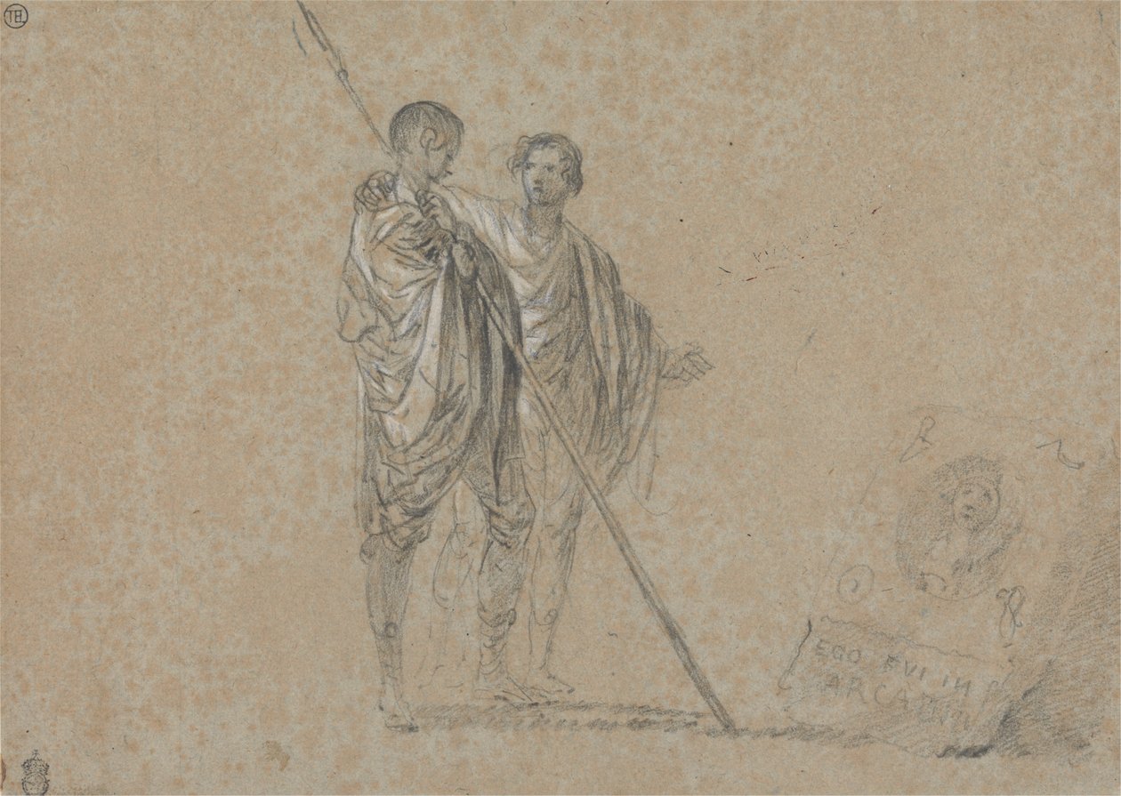 Studie von Figuren für Eine Ansicht der Campagna von Richard Wilson