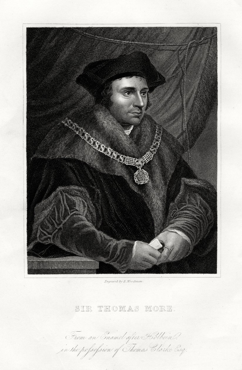 Thomas More, englischer Staatsmann, Gelehrter und Heiliger, 19. Jahrhundert von Richard Woodman