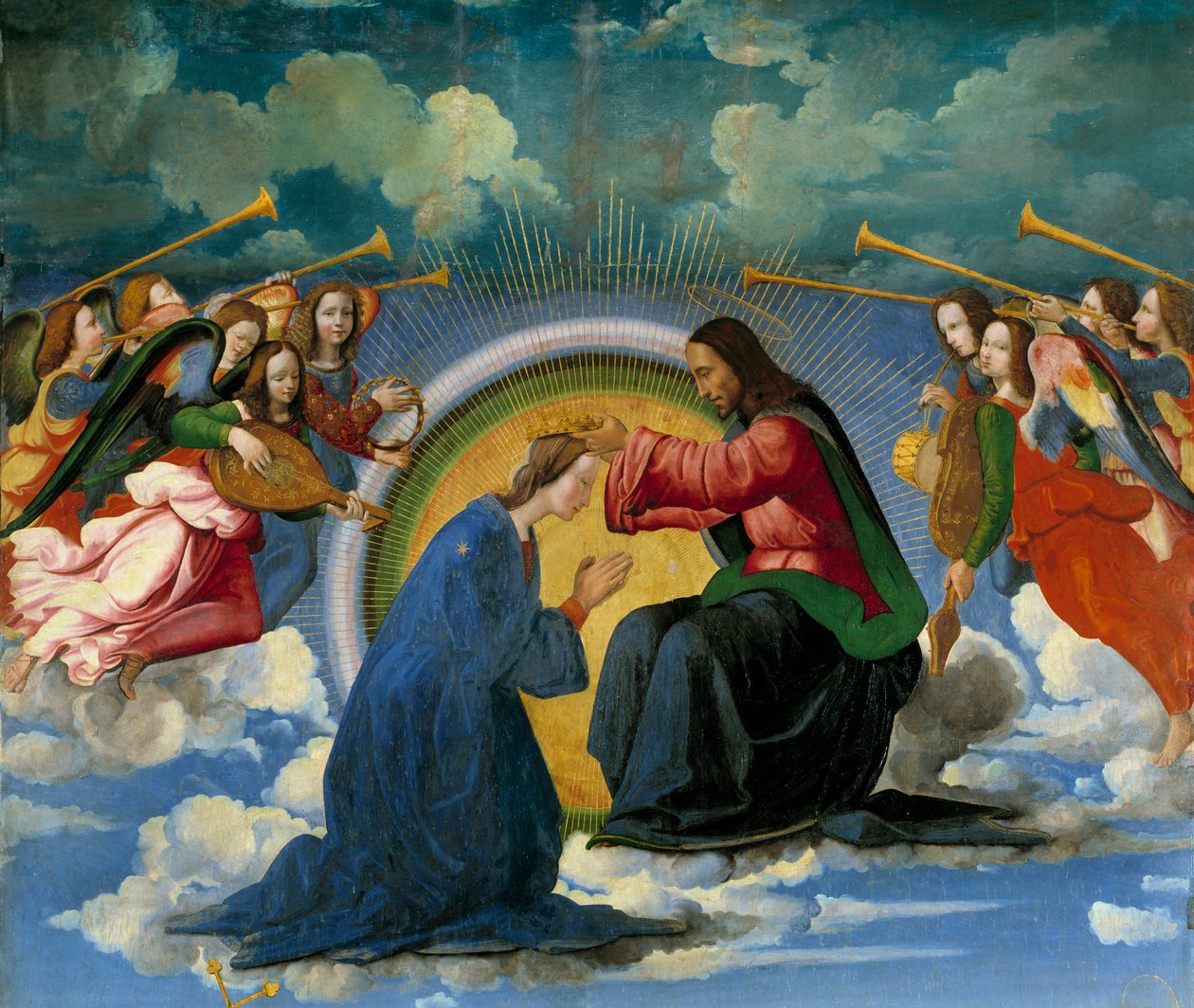 Die Krönung der Jungfrau (Detail) 16. Jahrhundert von Ridolfo Il  Ghirlandaio