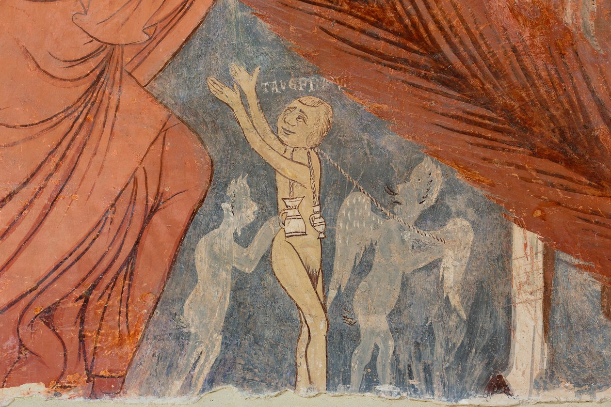 Jüngstes Gericht, Detail, "Die Ketzer," 13. Jahrhundert von Rinaldo da Taranto