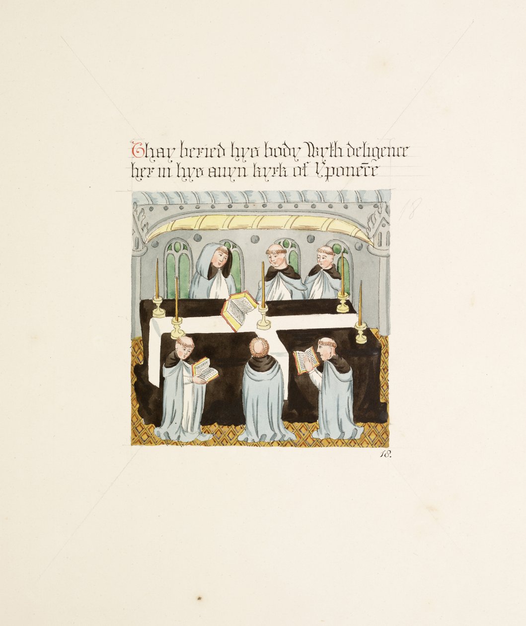 Ms. New Coll 380, f27r. Die Altertümer der Kathedrale St. Mary, Carlisle, gezeichnet von Robert Carlile, 1795 von Robert Carlile