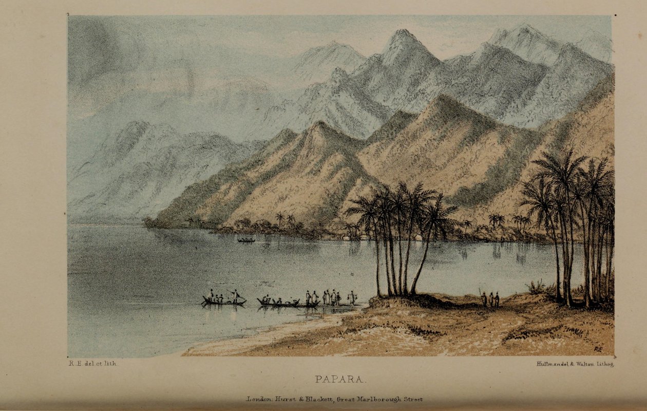 Papara, Aquarell von Robert Elwes (1819–1878), ein wohlhabender junger britischer Gentleman aus Norfolk von Robert Elwes