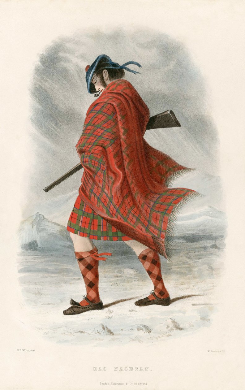 Mac Nachtan, aus The Clans of the Scottish Highlands, 1845 von Robert Ronald McIan