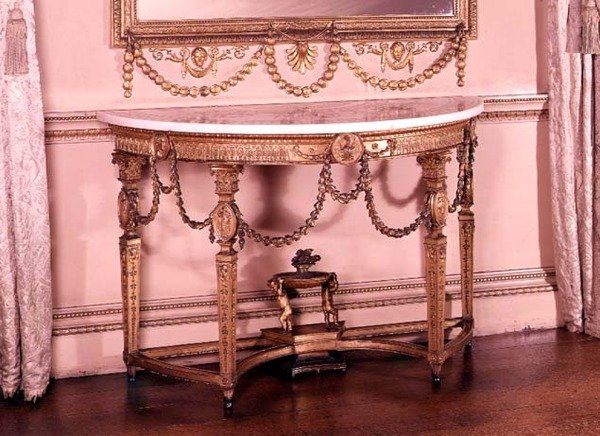Beistelltisch mit Scagliola-Oberteil, entworfen von Adam, ca. 1755 von Robert Adamson