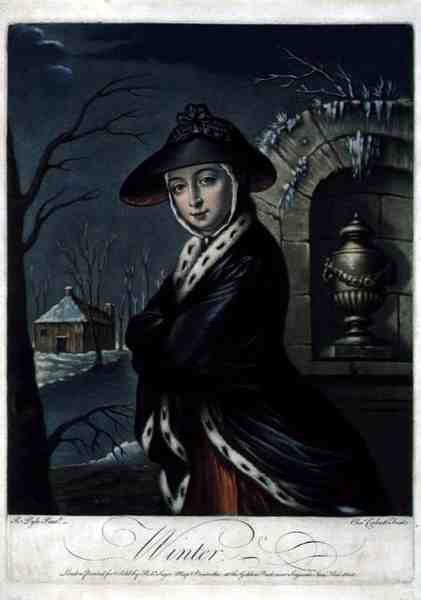 Winter, graviert von C. Corbutt, veröffentlicht von Robert Sayer von Robert (after) Pyle