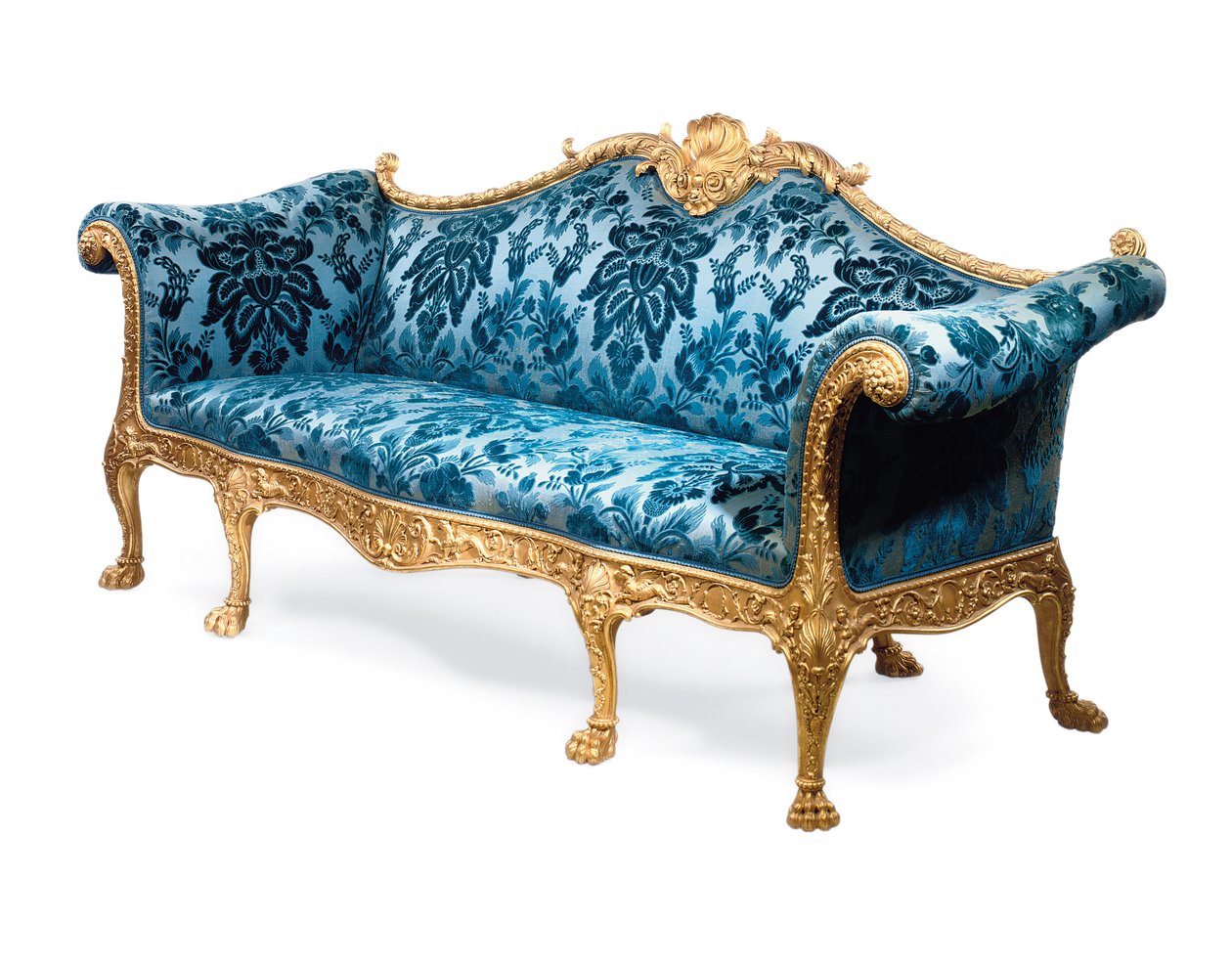 Ein George III vergoldetes Holzsofa von Robert Adam