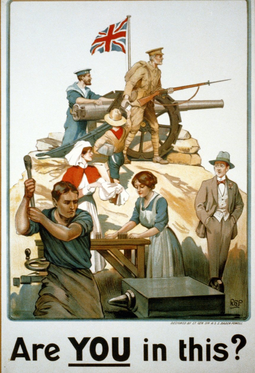 Britisches Plakat, Erster Weltkrieg von Robert Baden Powell