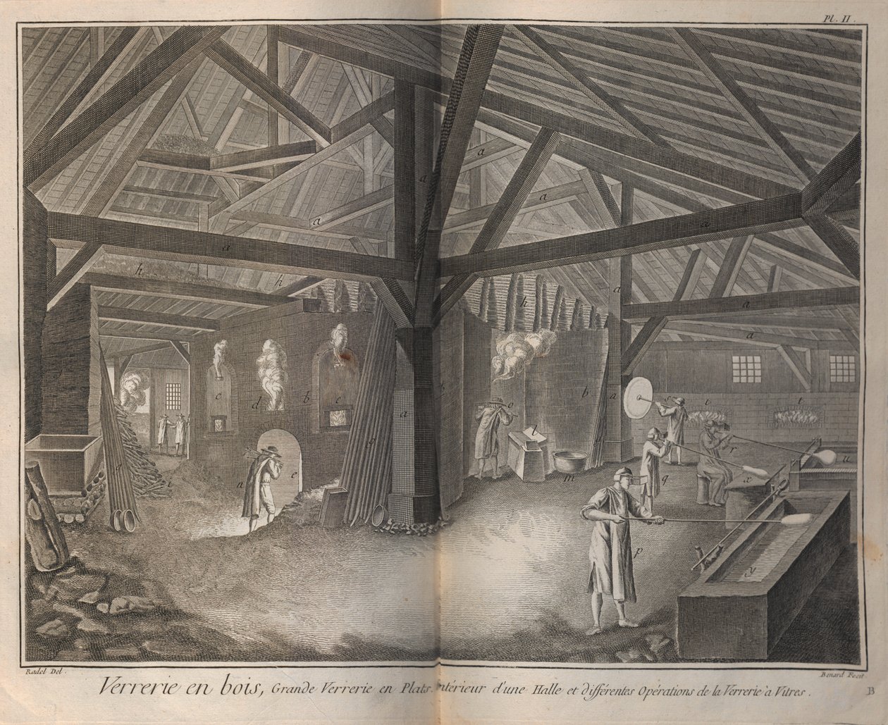 Glasherstellung. Aus der Encyclopédie von Denis Diderot und Jean Le Rond d