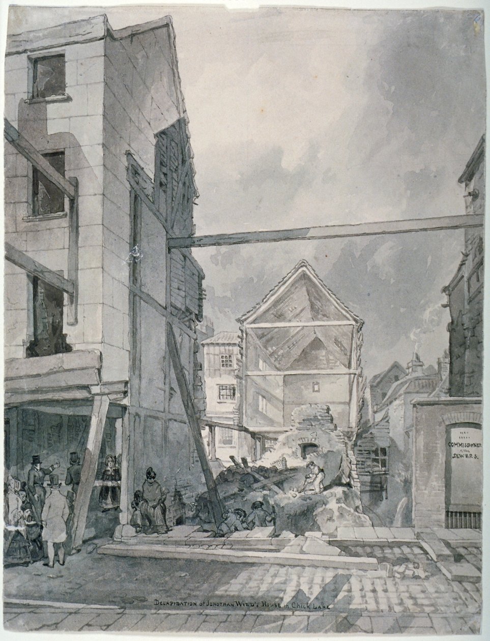 Chick Lane, City of London, 1825 von Robert Blemmell Schnebbelie