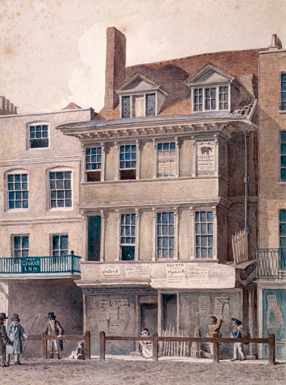 George Inn, West Smithfield, London, ca. 1830 von Robert Blemmell Schnebbelie