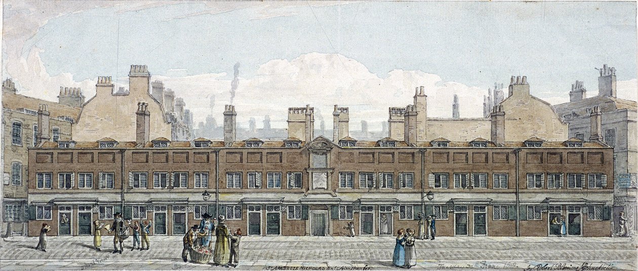 Monkwell Street, London, 1818 von Robert Blemmell Schnebbelie