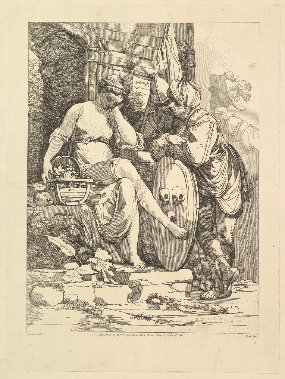 Banditen auf dem Markt, 10. Juni 1805 von Robert Blyth