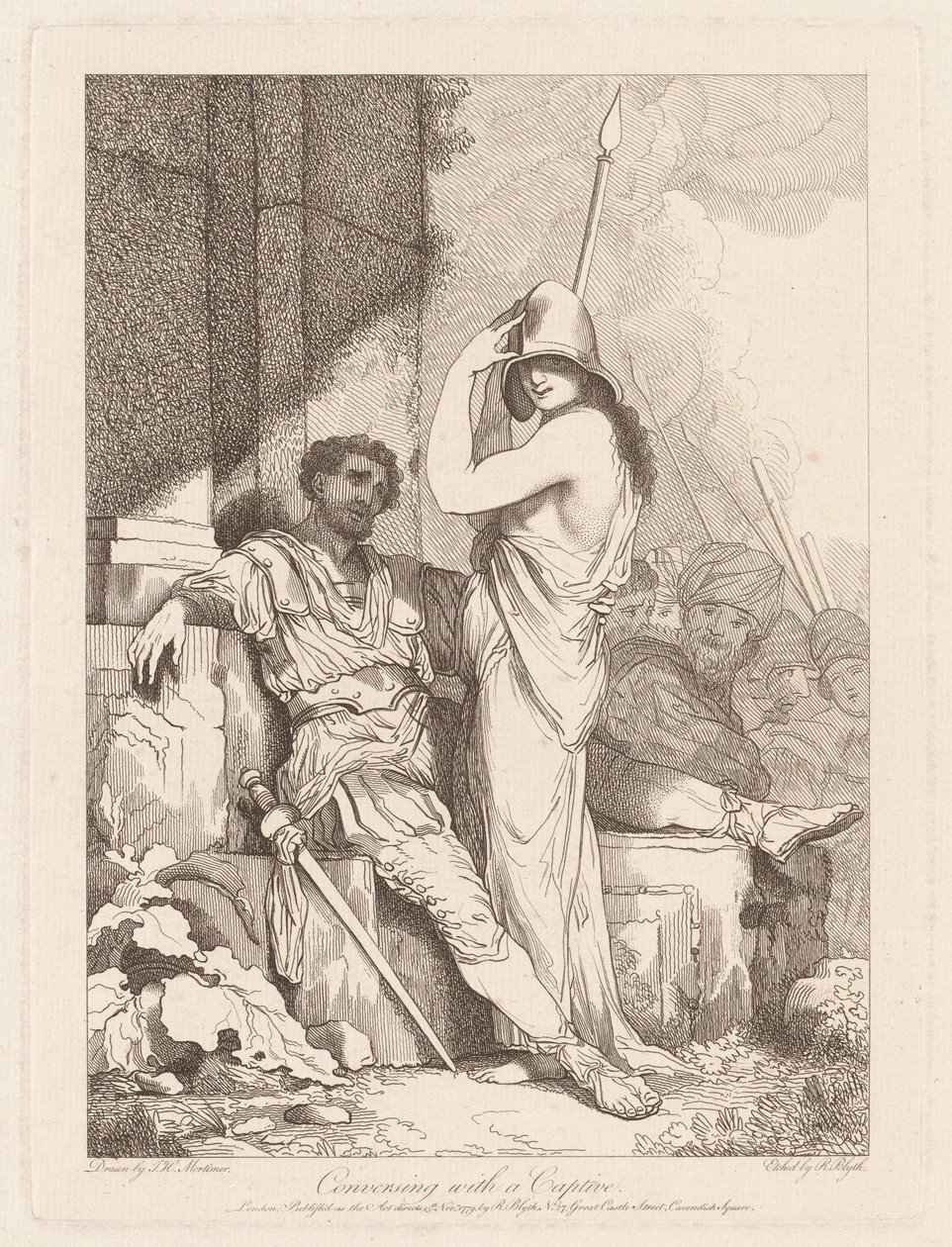 Gespräch mit einem Gefangenen von Robert Blyth, after John Hamilton Mortimer