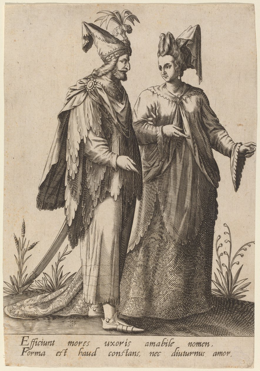 Efficiunt mores uxoris... von Robert Boissard after Jean Jacques Boissard