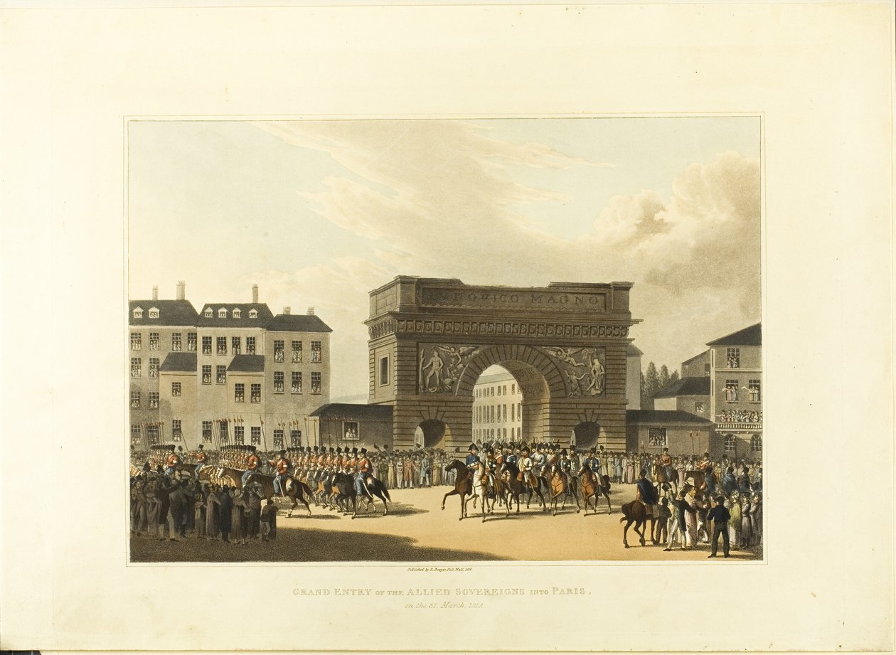 Großer Einzug der alliierten Herrscher in Paris von Robert Bowyer