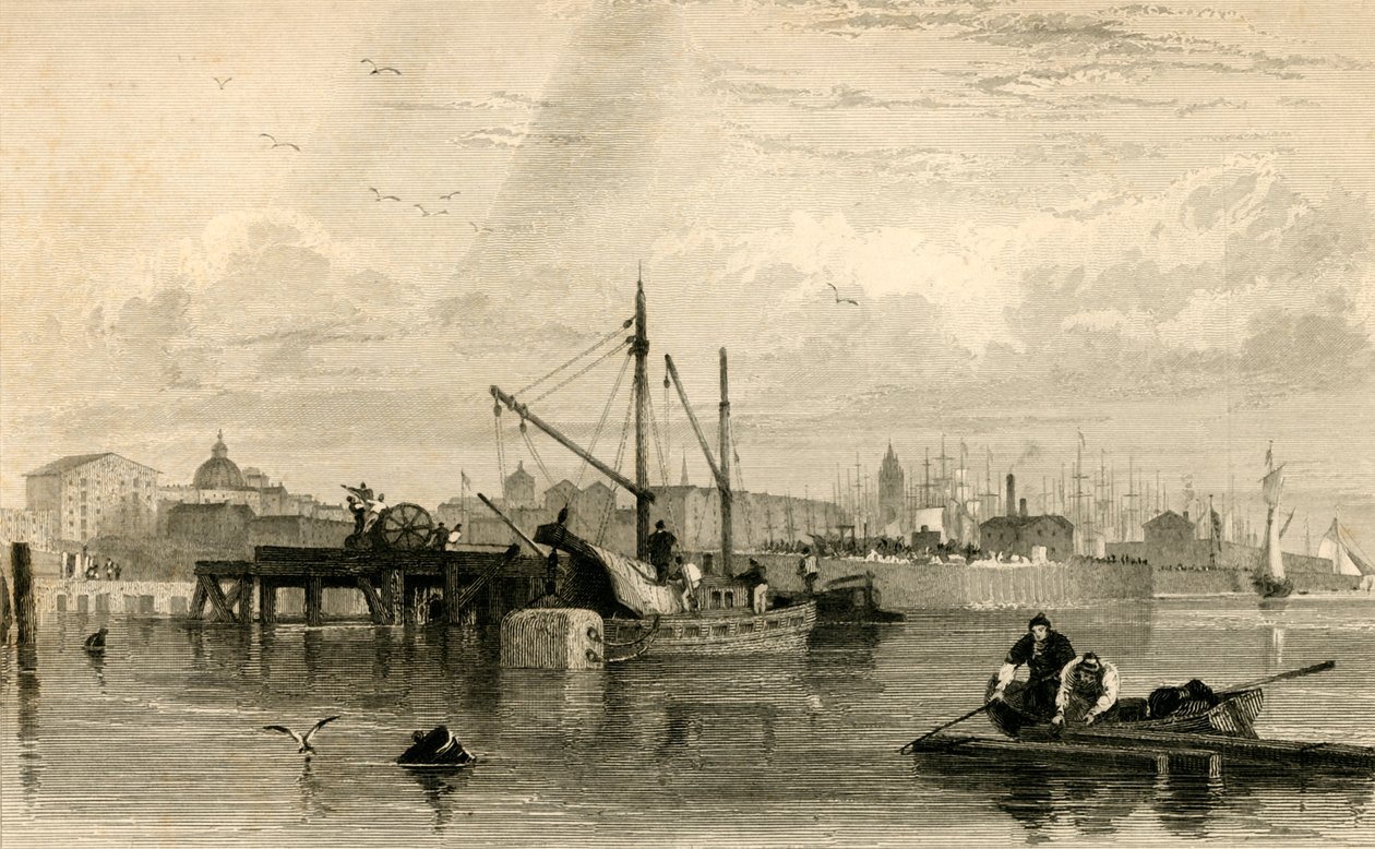 Liverpool, vom Mersey aus, Nr. 1..., Mitte des 19. Jahrhunderts von Robert Brandard
