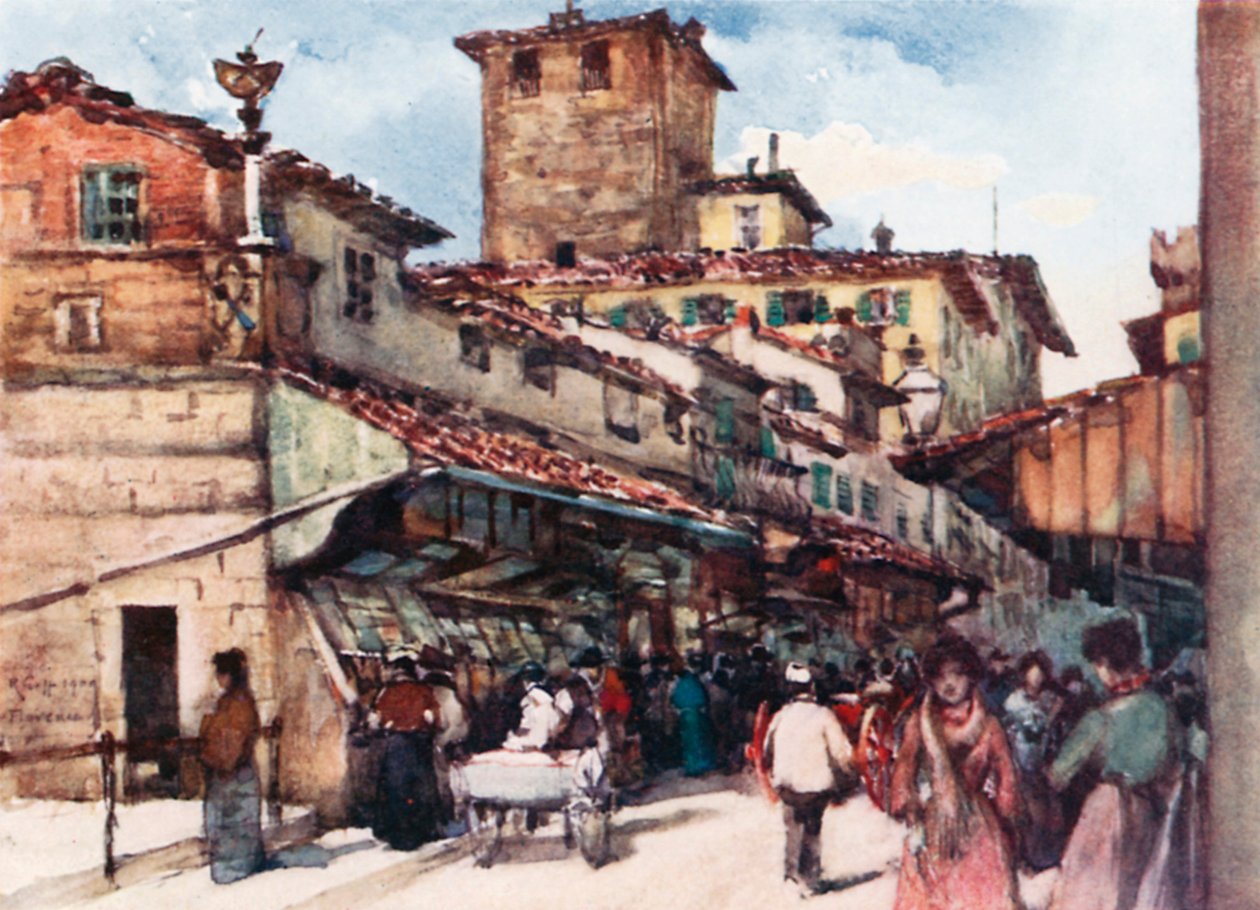 Eine Studie auf der Ponte Vecchio von Robert Charles Goff