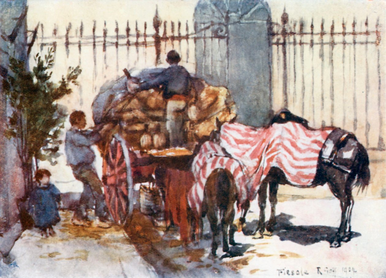 Beladen eines Wagens mit Weinflaschen von Robert Charles Goff