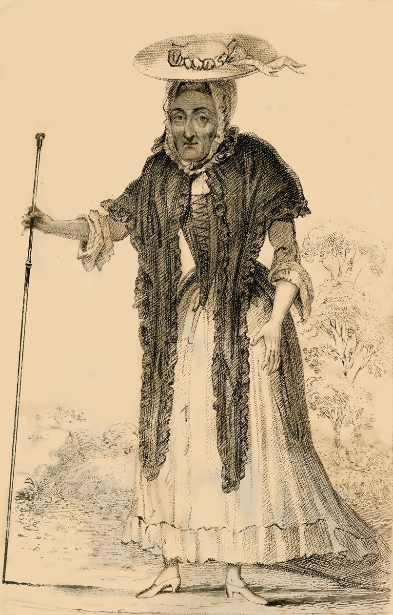 Jane Lewson, bemerkenswert für ihr Alter und ihre Eigenheiten, 1821 von Robert Cooper