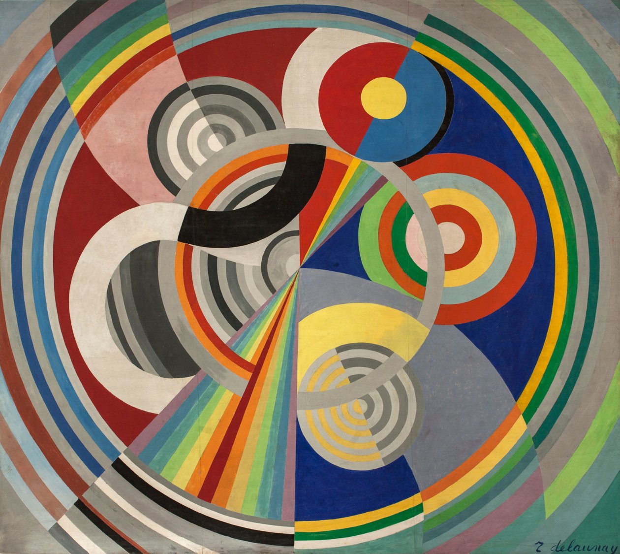 Rhythmus Nr. 1, Dekoration für den Salon des Tuileries, 1938 von Robert Delaunay