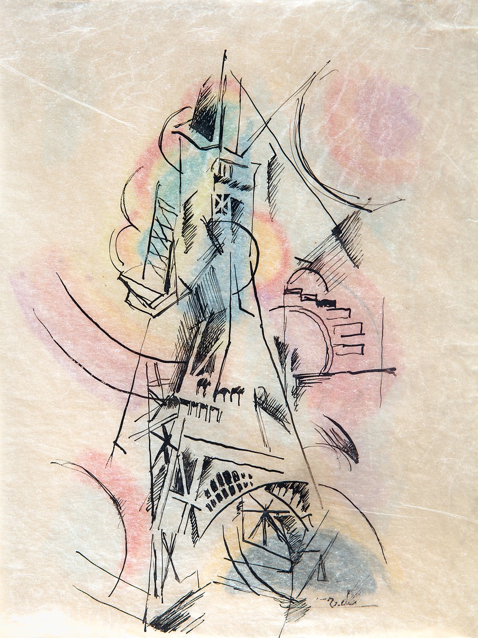 Studie für den Eiffelturm, ca. 1911 von Robert Delaunay