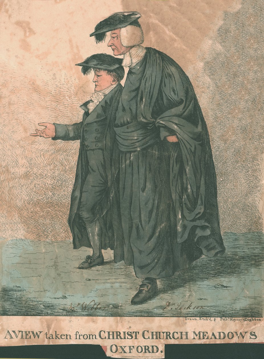 Eine Ansicht von den Christ Church Meadows, Oxford, 1807 von Robert Dighton