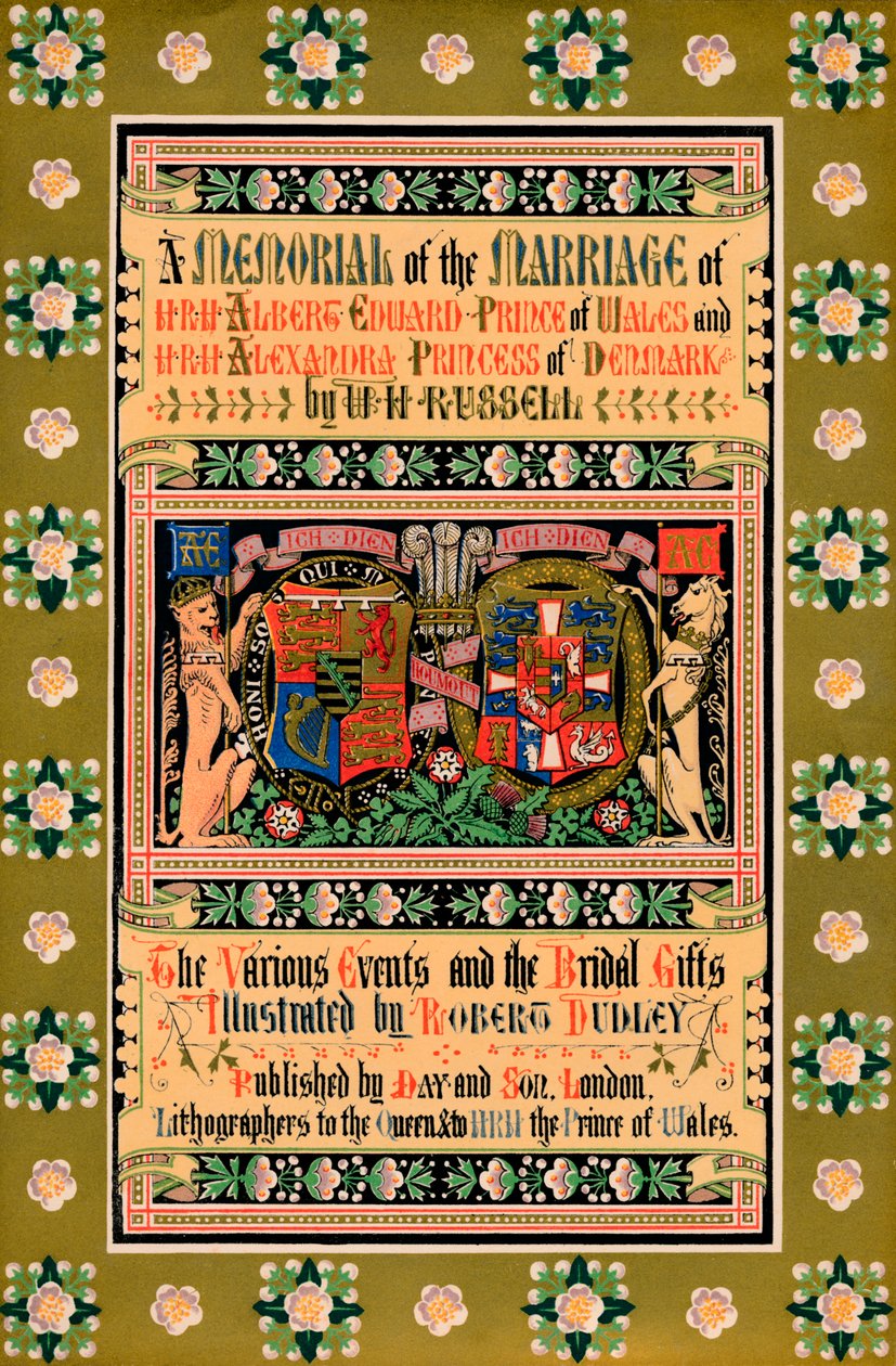 Das Cover von Ein Denkmal der Hochzeit von HRH Albert Edward Prinz von Wales, 1863 von Robert Dudley