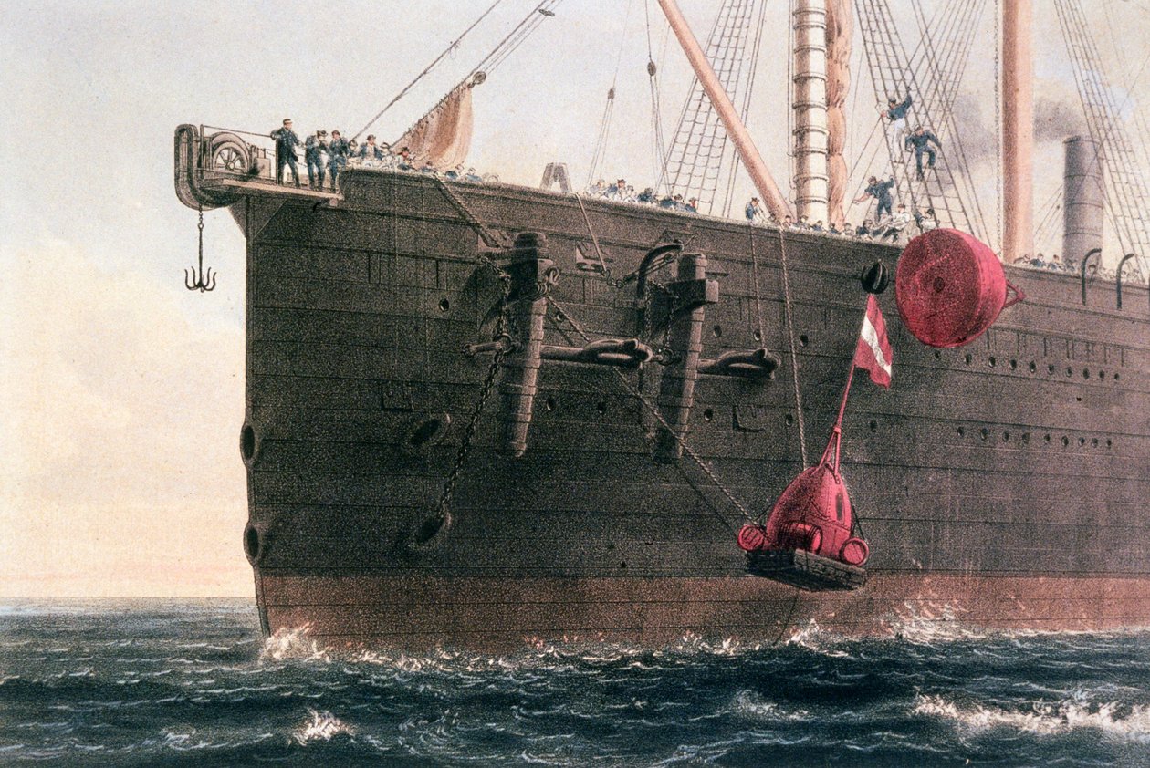 Das Verlegen des transatlantischen Telegrafenkabels, 8. August 1866 von Robert Dudley