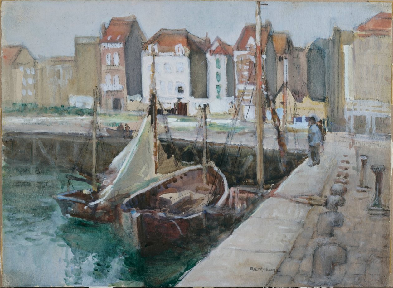 Blankenberghe, Belgien (Bleistift & Aquarell auf Papier) von Robert Ernest McEune