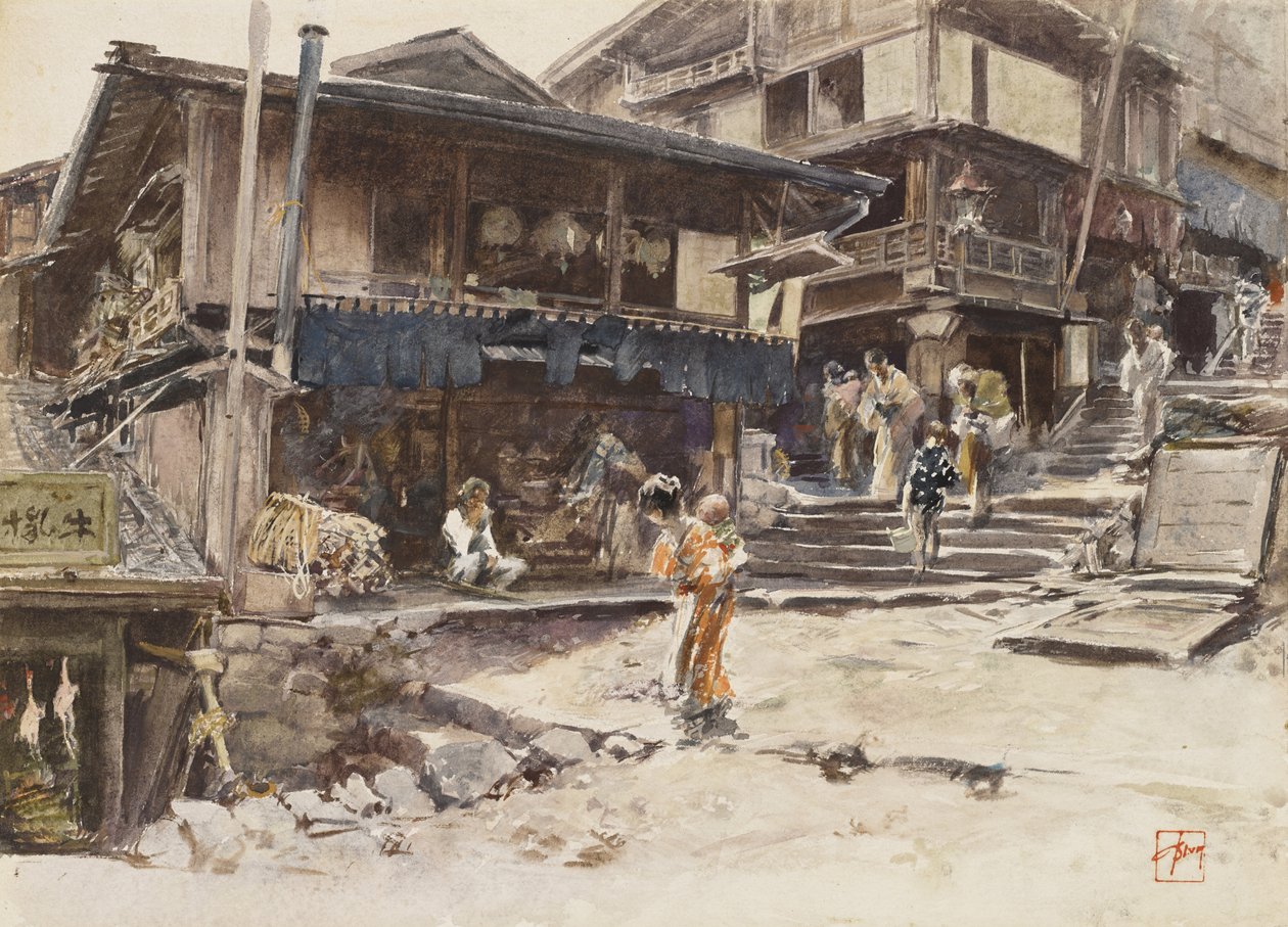 Eine Straße in Ikao, Japan I, 1890 von Robert Frederick Blum