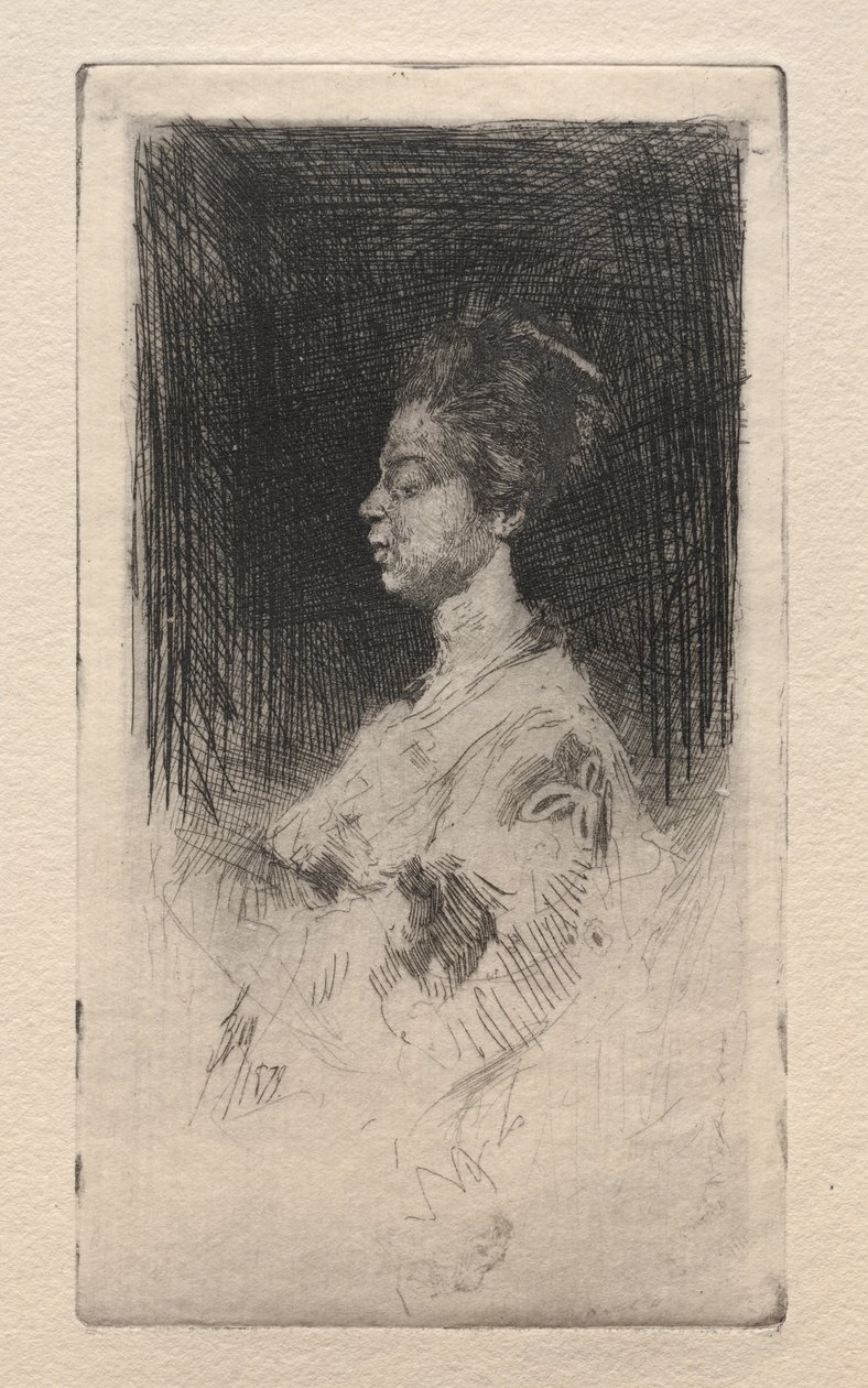 Profilkopf eines japanischen Mädchens, 1879 von Robert Frederick Blum