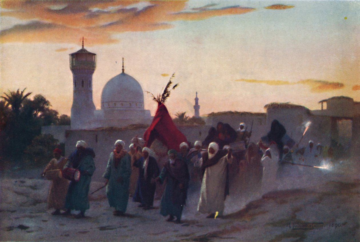 Ein Hochzeitszug in Menzala: Die Heimkehr der Braut, ca. 1880, 1904 von Robert George Talbot Kelly
