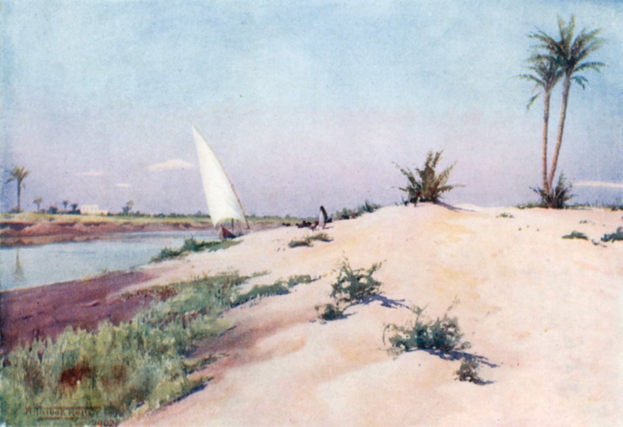 Am Ismailia-Kanal, in der Nähe von Tel-el-Kebir von Robert George Talbot Kelly
