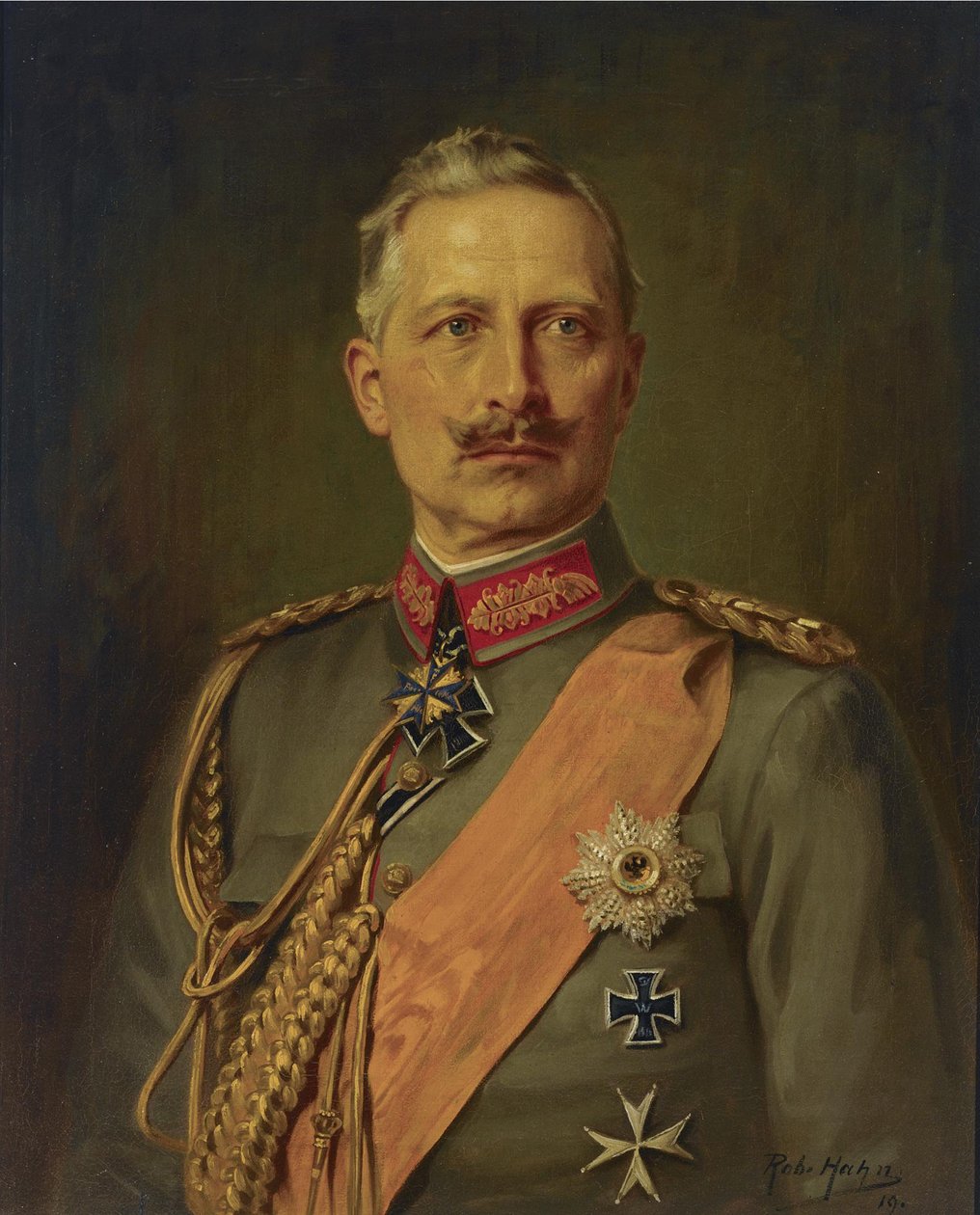 Porträt des deutschen Kaisers Wilhelm II., 1859-1941, König von Preußen, 1911 von Robert Hahn