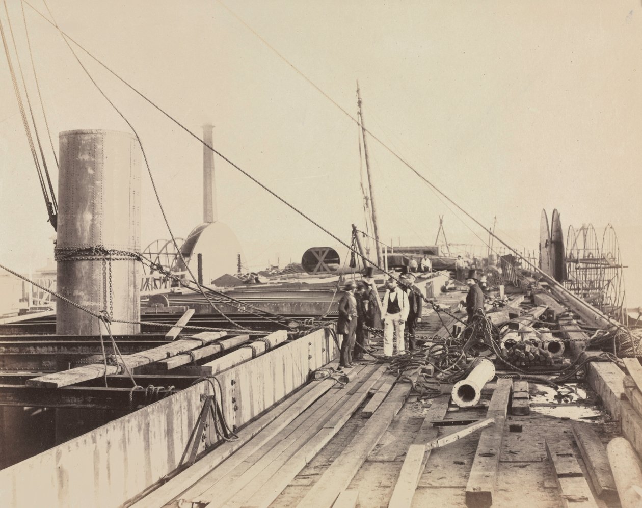 Deckszene der Great Eastern, 1857 von Robert Howlett