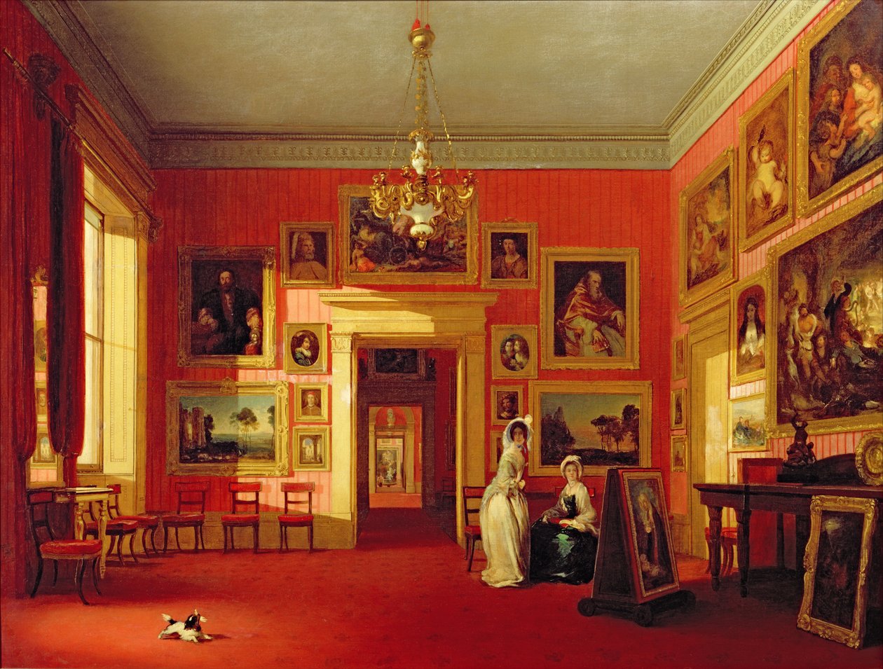 Lord Northwicks Gemäldegalerie im Thirlestaine House, ca. 1846-47 von Robert Huskisson
