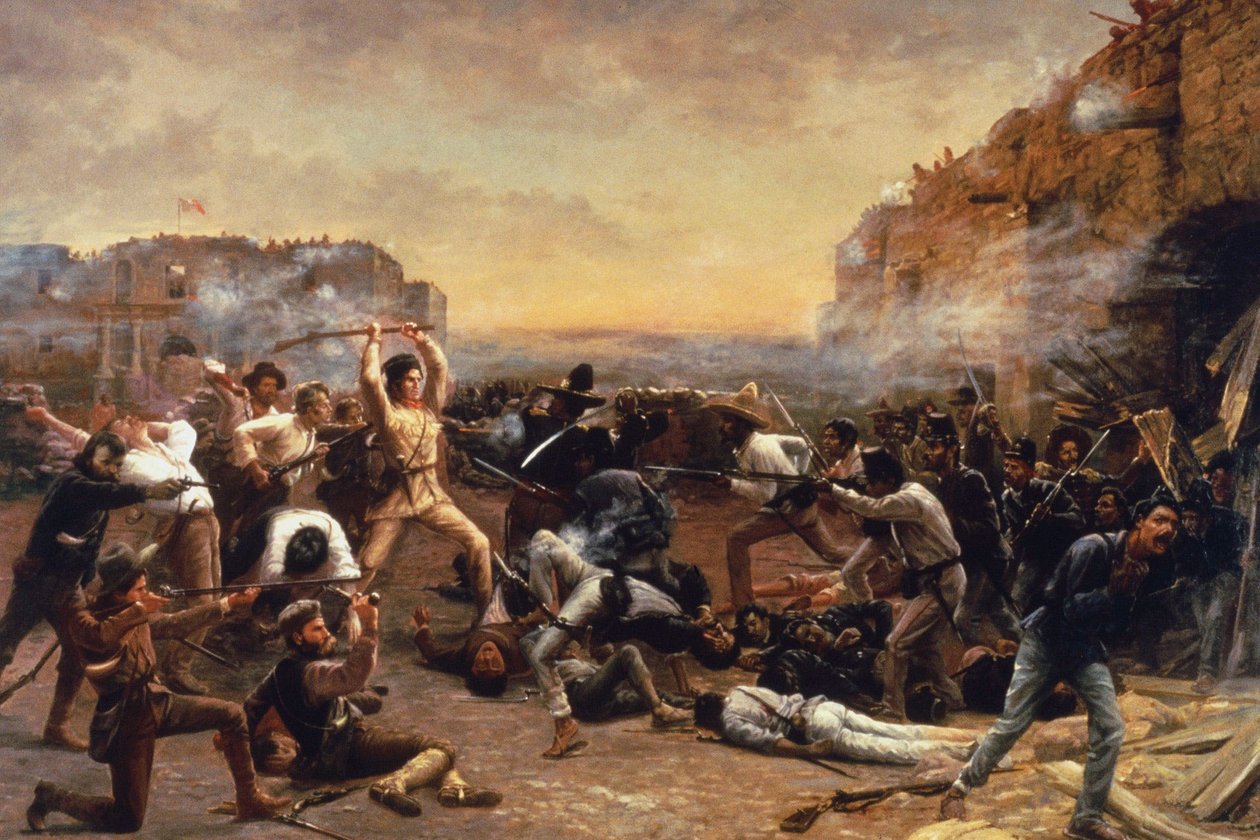 Der Fall des Alamo oder Crocketts letzter Widerstand von Robert Jenkins Onderdonk