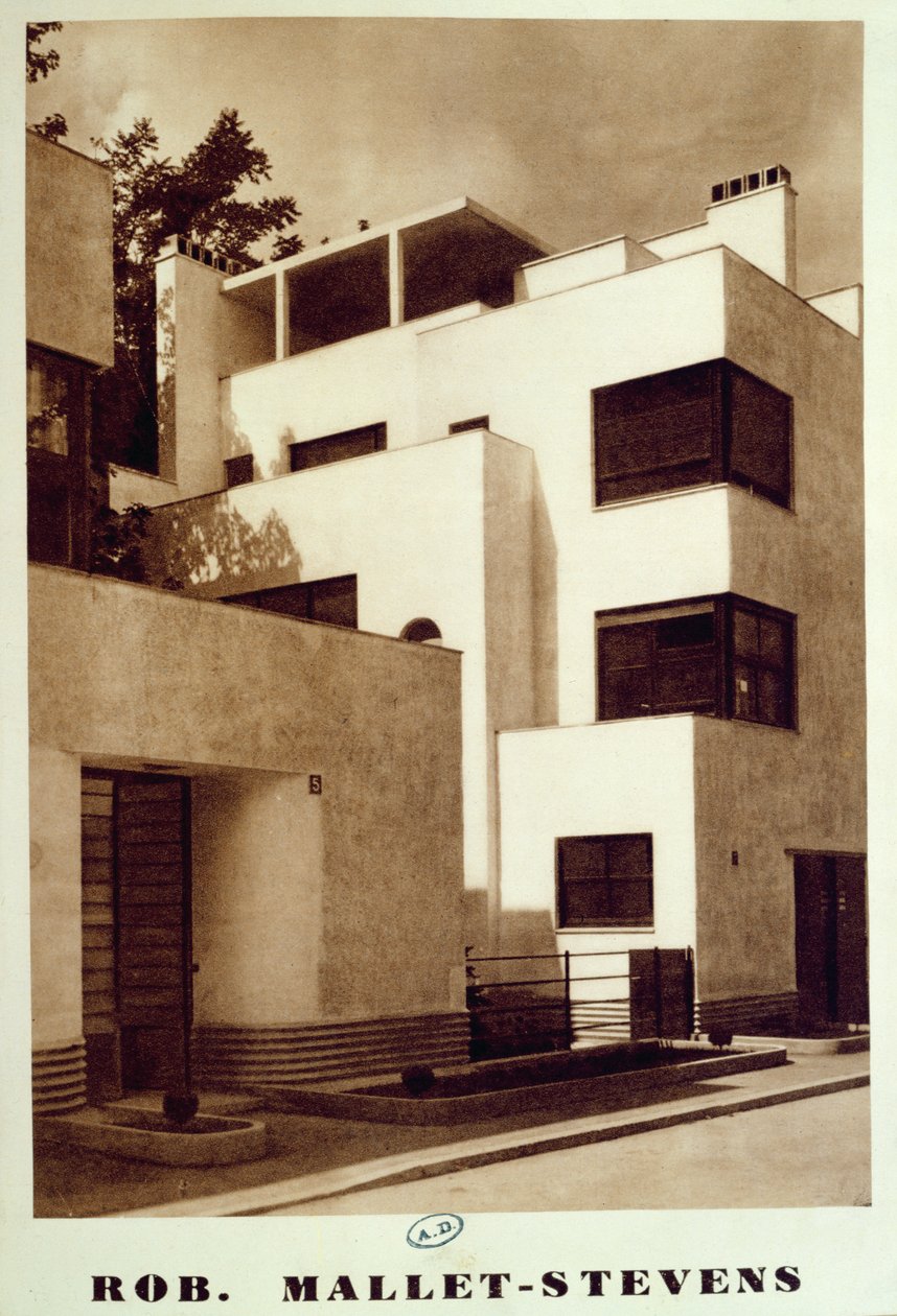 Haus in der rue Mallet-Stevens, 16. Arrondissement in Paris, ca. 1930 von Robert Mallet Stevens
