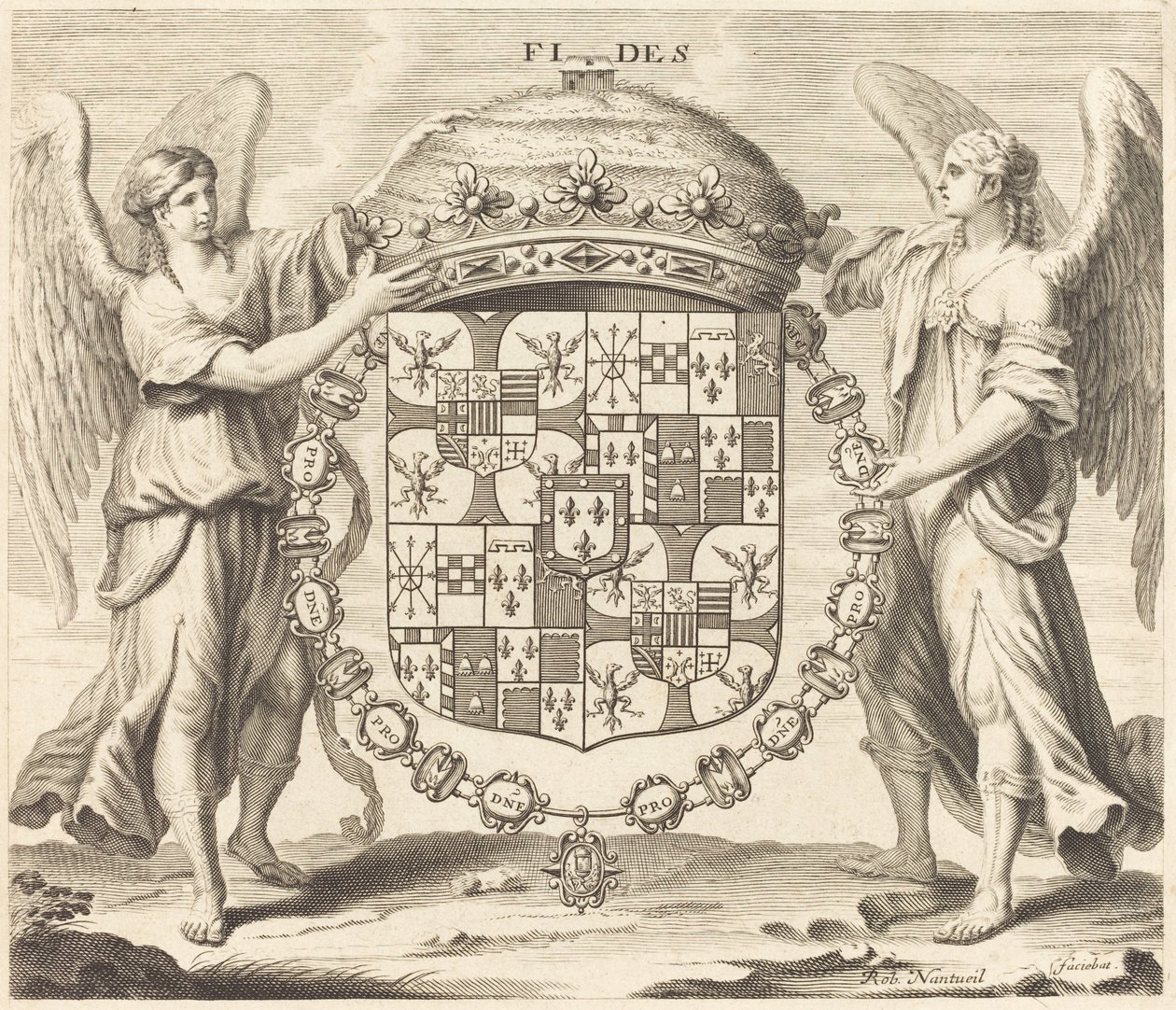 Wappen von Charles II, Herzog von Mantua von Robert Nanteuil