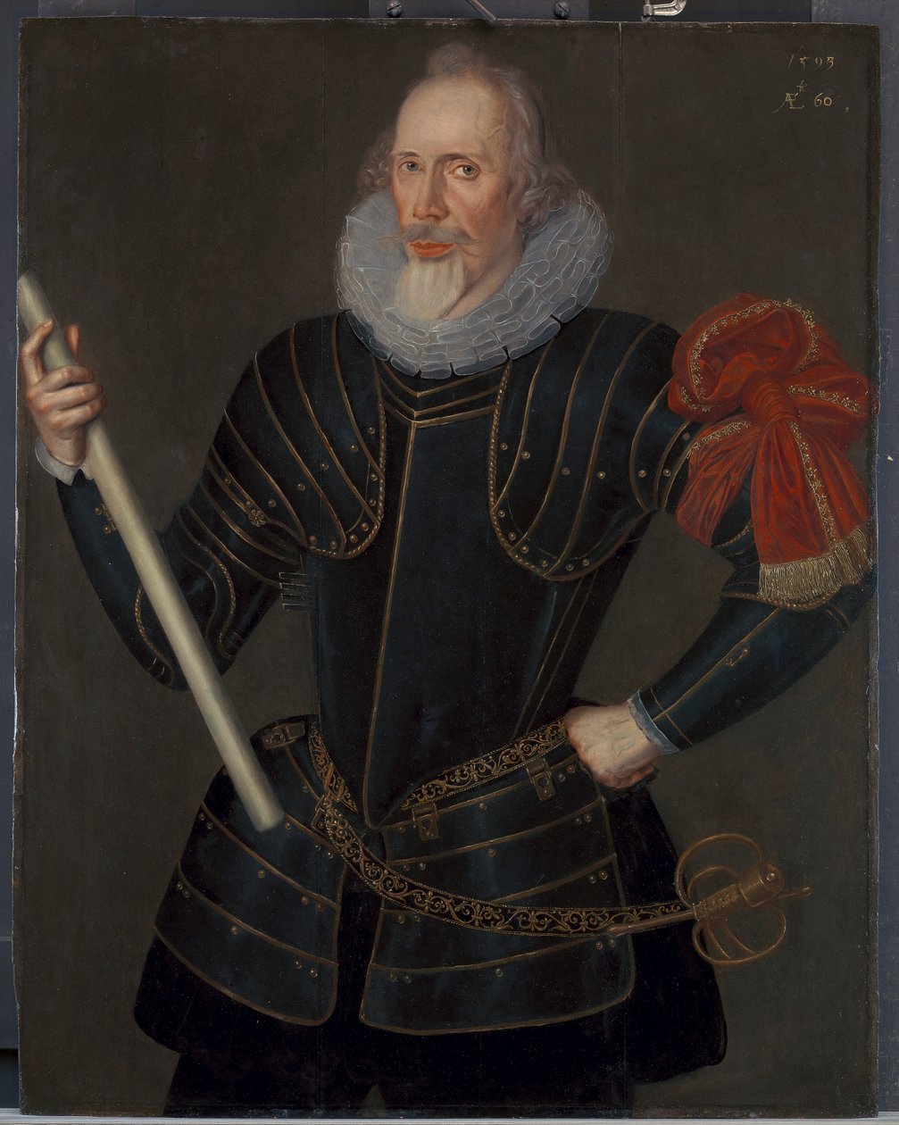 Porträt eines Mannes, möglicherweise Thomas Howard, dritter Viscount Bindon (ca. 1539–1611) von Robert Peake the elder