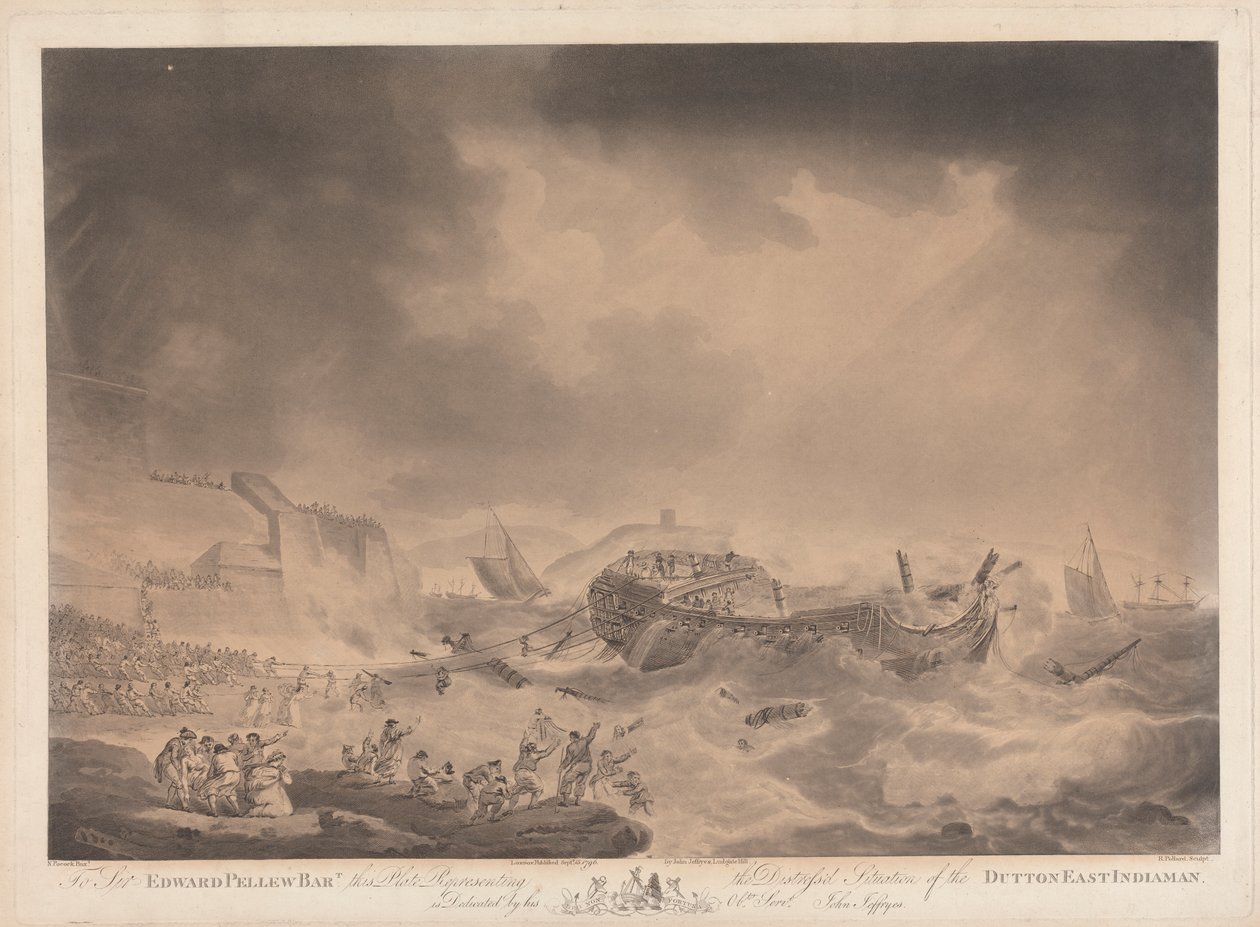Die bedrängte Lage der Dutton East Indiaman von Robert Pollard