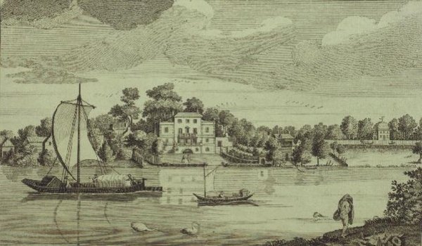 Ansicht des berühmten Hauses von Mr. Pope in Twickenham, ca. 1750 (Stich) von Robert Sayer