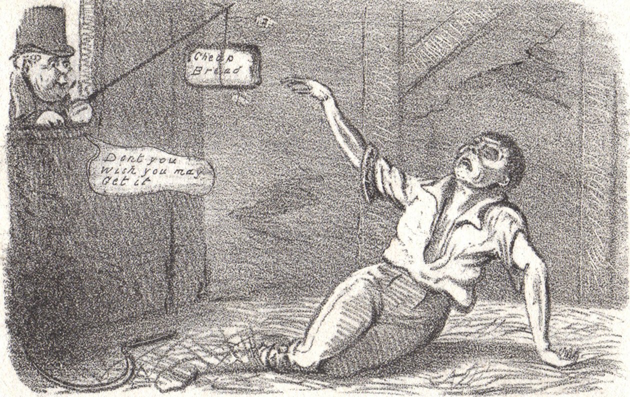 Corn Laws wurden 1815 eingeführt, um den britischen Bauern vor ausländischer Konkurrenz zu schützen von Robert Seymour
