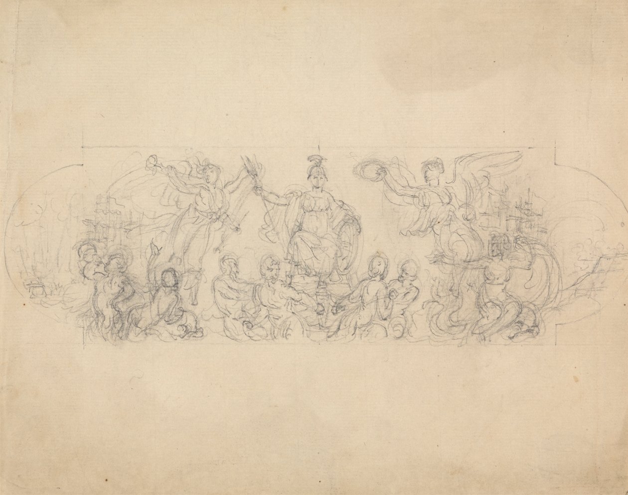 Allegorische Skizze des Sieges von Robert Smirke