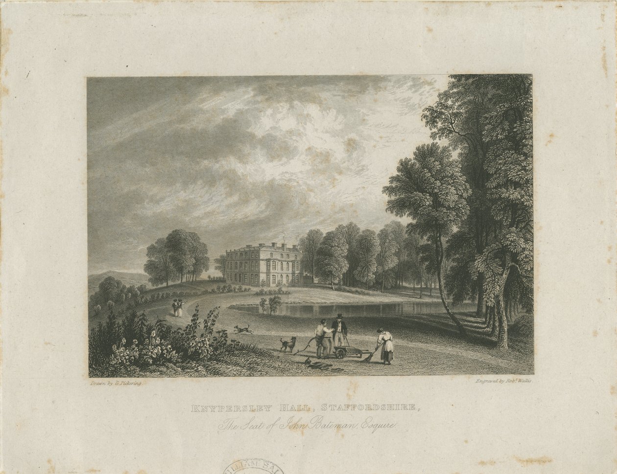 Biddulph - Knypersley Hall [neu]: Stahlstich, undatiert [?19. Jh.] von Robert Wallis