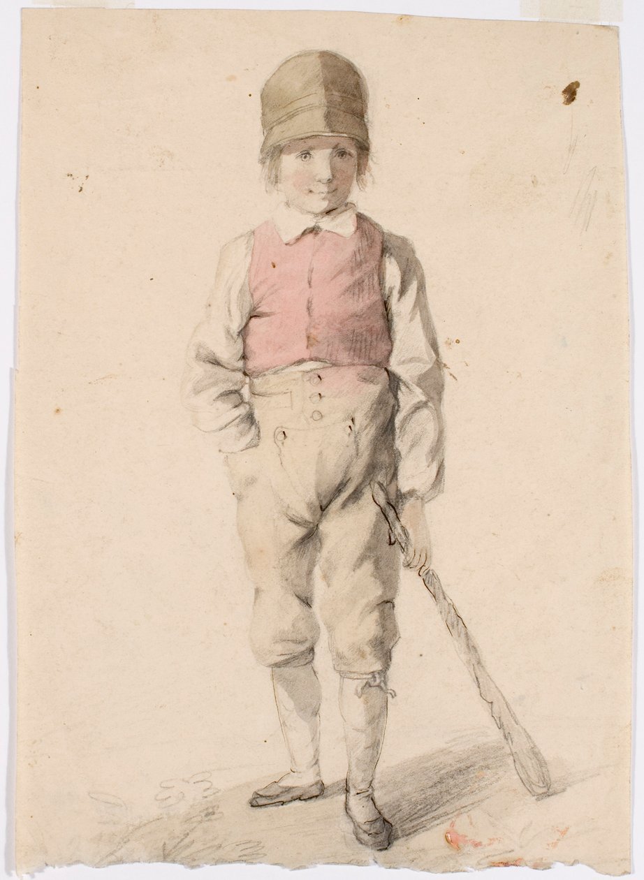 Stehender Junge mit Stock in der linken Hand von Robert Wilhelm Ekman
