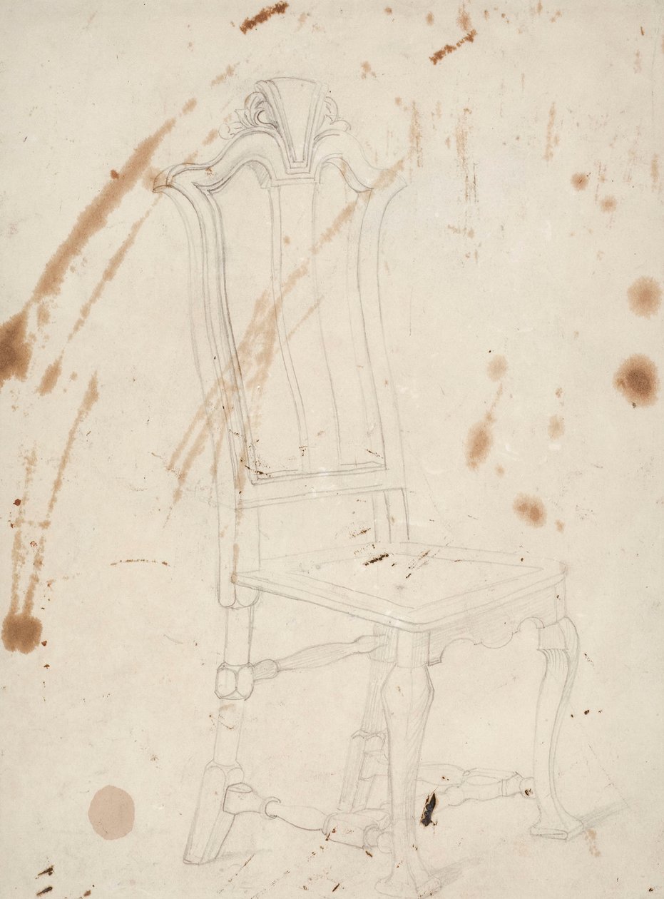Studie eines Barockstuhls von Robert Wilhelm Ekman