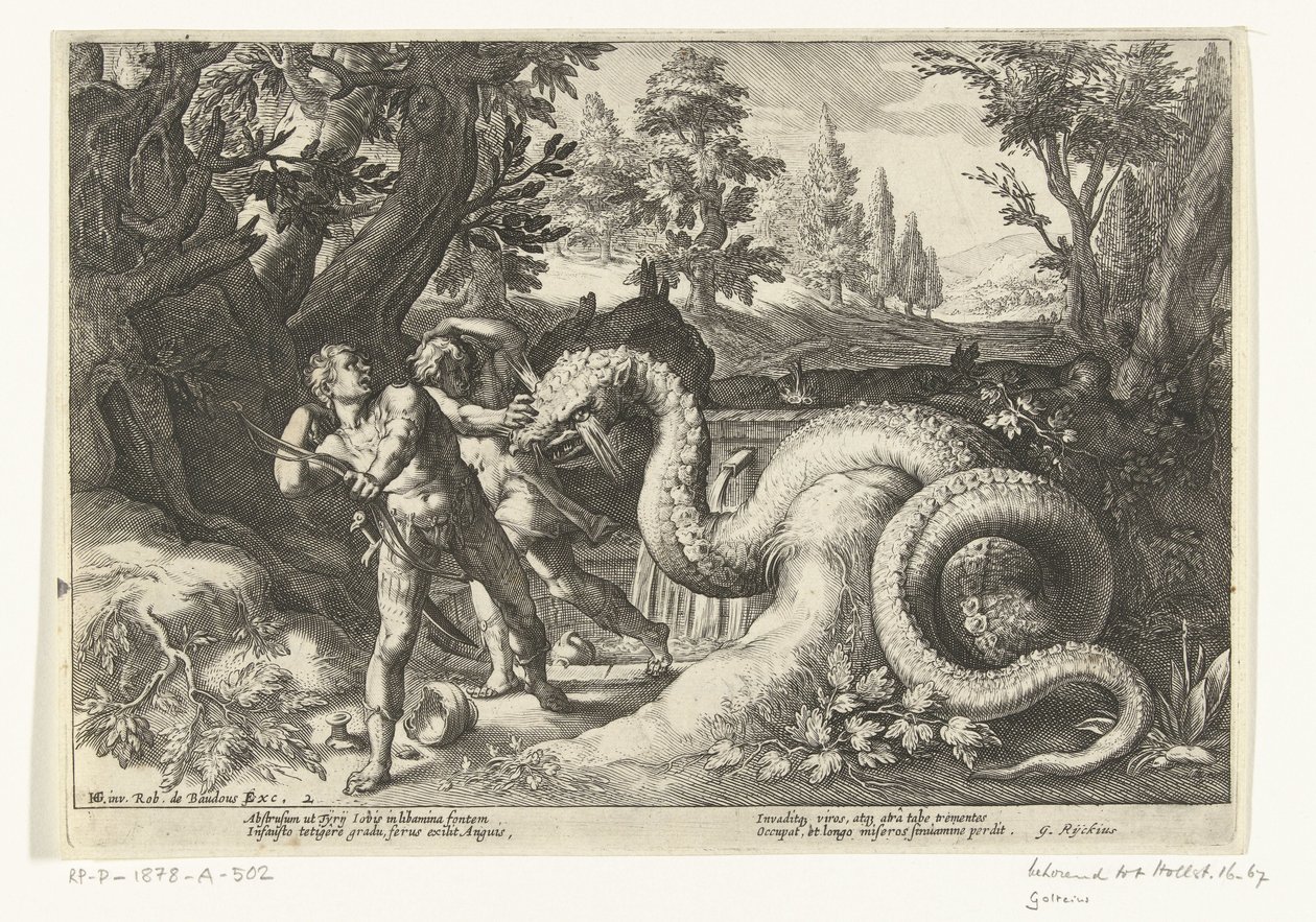 Gefährten von Kadmos von einem Drachen verschlungen von Robert de Baudous