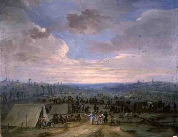 Ein Kavallerielager von Robert van den Hoecke